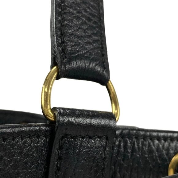 Auth HERMES Standee Black Vachette Grainee Des Ardennes Circle S Shoulder Bag - Picture 10 of 16